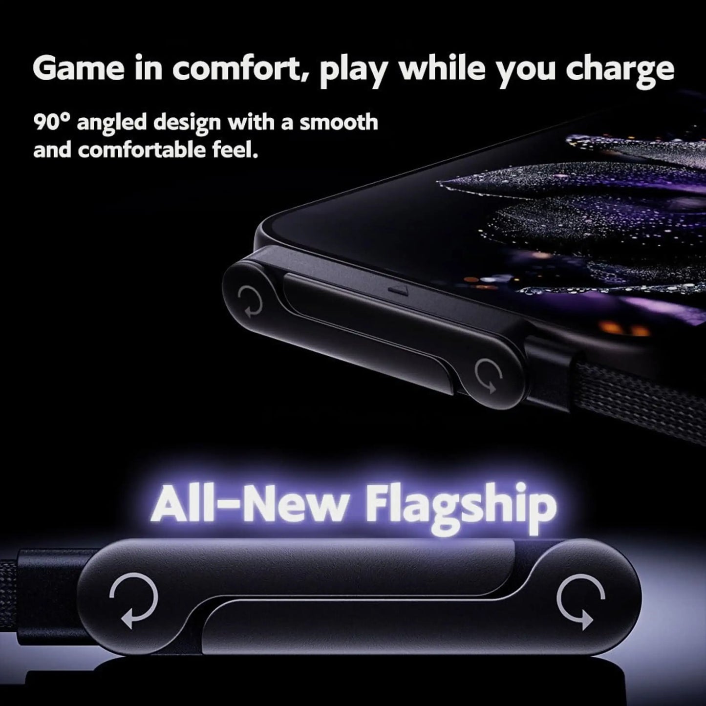 Ultimate 65W Fast Charging Gamer Cable with Built-in Phone Stand